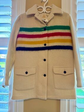 Gorgeous Vintage Hudson's Bay Company Blanket Car Coat - Women's Small
